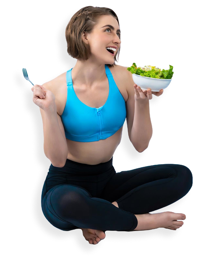 Woman eating healthy